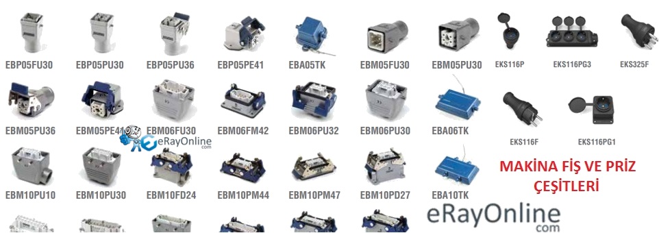 emas, ebm fiş priz, makina fiş, çoklu priz ve fiş, kauçuk fiş priz, pano fişleri