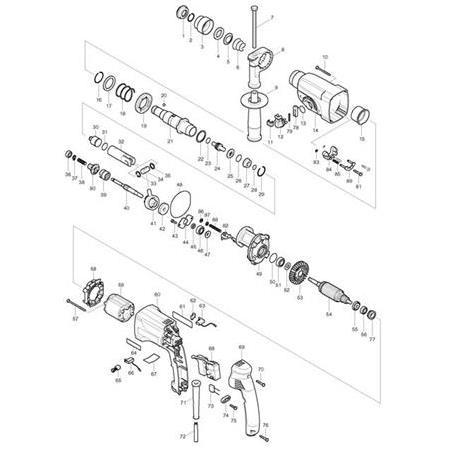 Makita Hr 2450 Teknik Resim