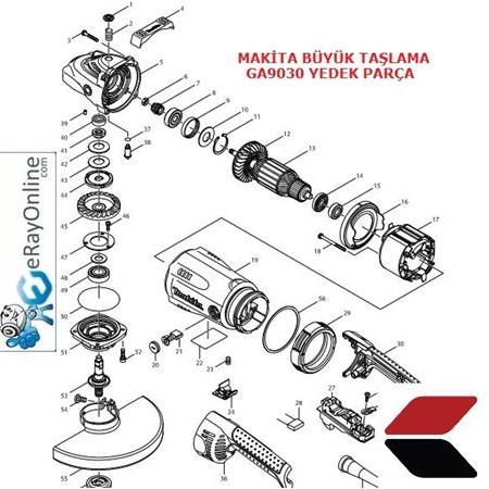 Makita GA9030 Yedek Parça Teknik Resim