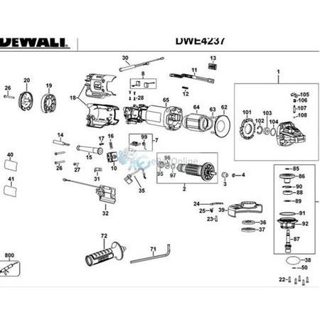 Dewalt DWE4237 Taşlama Yedek Parça