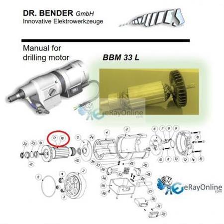 Bbm 33 L Extra Dr Bender Tipi Karot Endüvi, Rotor