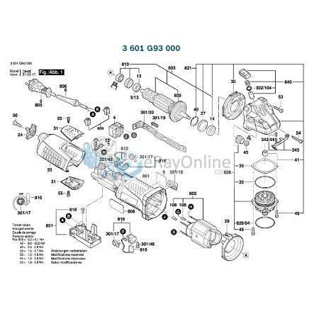 Gws 12-125 cie Açılım Şeması Teknik Resim