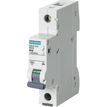 Siemens W Otomat B Tipi 1x10 Amper Otamatik Sigorta 5SL6110-6 (12 ADET)
