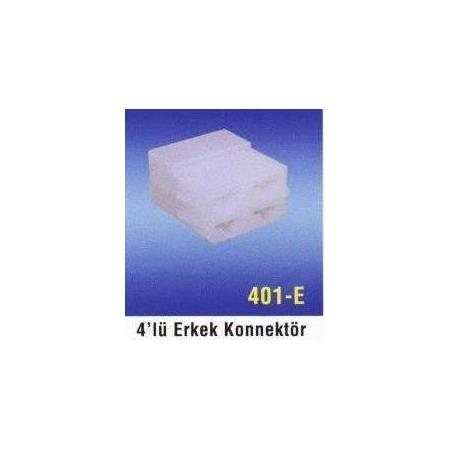 401E 4 lü Erkek Konnektör 100 Adet