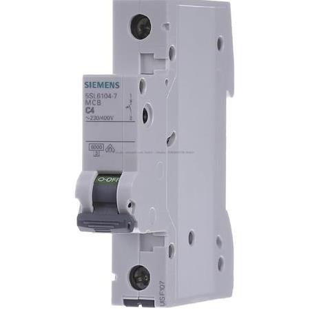 Siemens W Otomat C Tipi 1x4 Amper Otamatik Sigorta 5SL6104-7 (12 ADET)