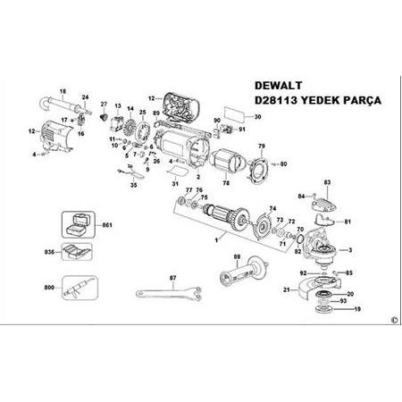 Dewalt Dw 28113 Yedek Parça Teknik Resim