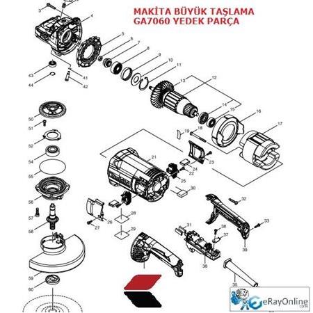 Makita Ga7060 Yedek Parça Açılım Şeması