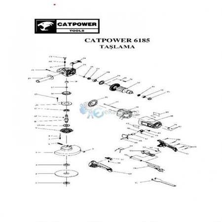 Catpower 6185 Açılım Şeması Teknik Resim