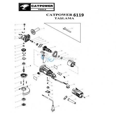 Catpower 6119 Açılım Şeması Teknik Resim