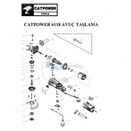 Catpower 6118 Açılım Şeması Teknik Resim