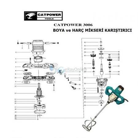 Catpower 3006 Açılım Şeması Teknik Resim