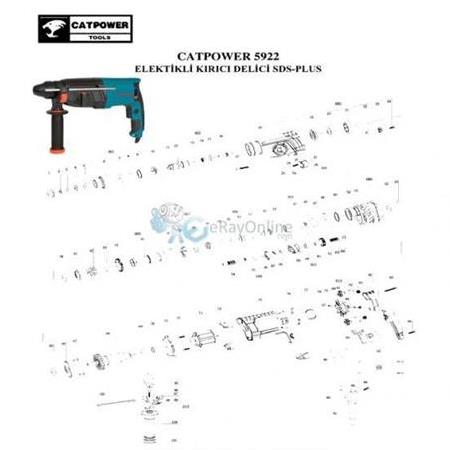 Catpower 5922 Açılım Şeması Teknik Resim