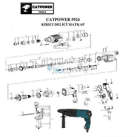 Catpower 5924 Açılım Şeması Teknik Resim