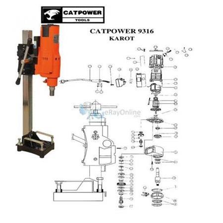 Catpower 9316 Açılım Şeması Teknik Resim