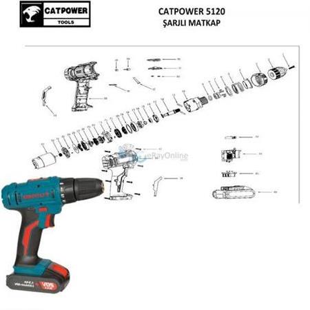 Catpower 5120 Açılım Şeması Teknik Resim