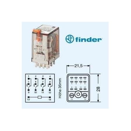 Finder 24 v Dc Minyatür Pcb Röle 36.11.9.0XX.4001