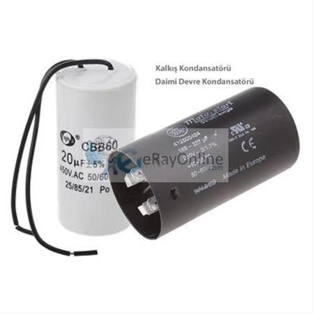 Wat QC80 Tip 0,55Kw 3000 D/D Kalkış ve Daimi Motor Kondansatörü